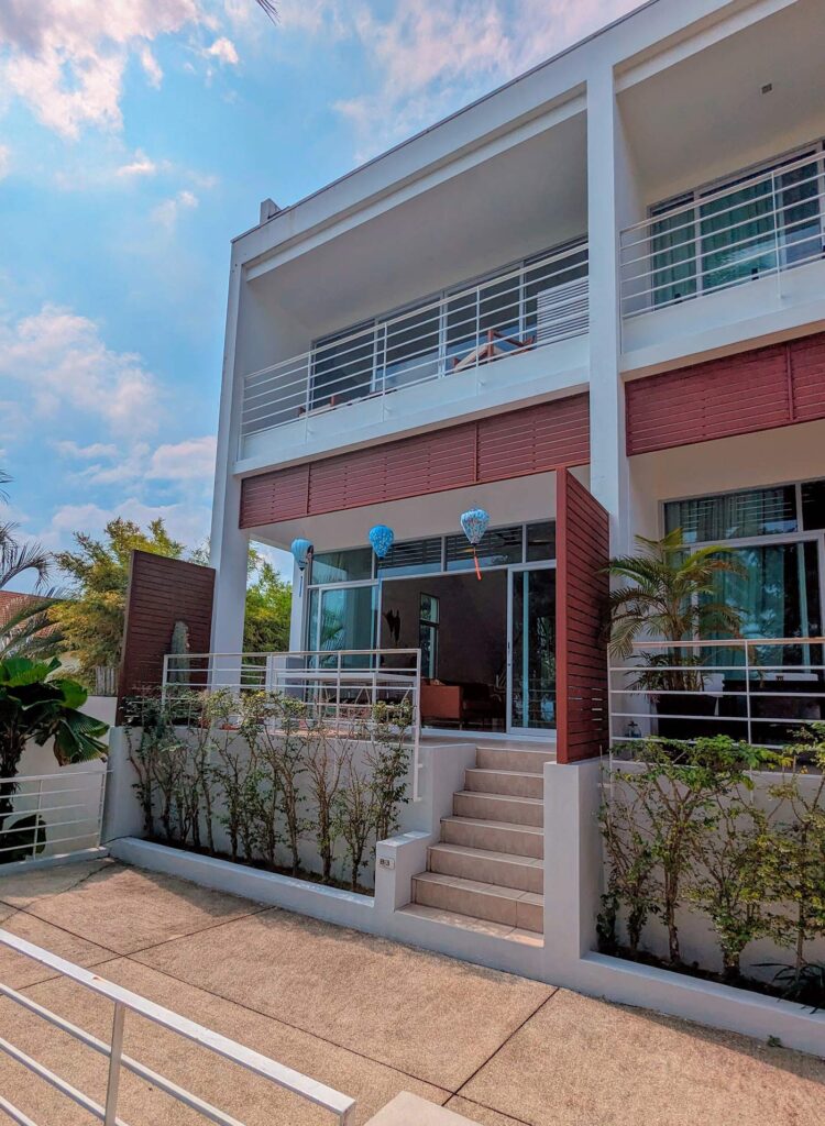 Deluxe townhouse front view